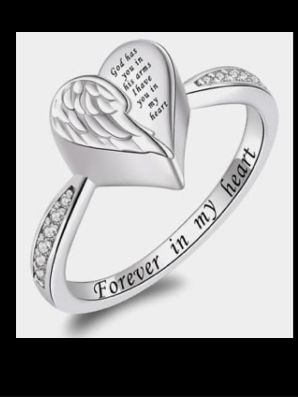 925 Sterling Silver Cremation Ring Size 10